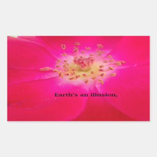 The Cosmic Rose: Nature's Deception Design Rectangular Sticker