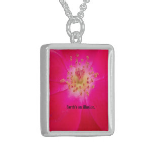The Cosmic Rose: Nature's Deception Design Sterling Silver Necklace