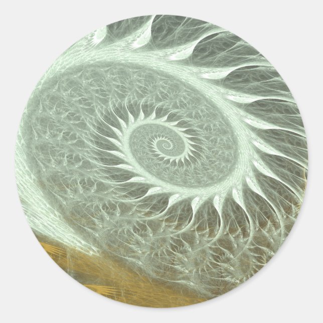 The Cosmic Spiral - Sacred Geometry Golden Spiral Classic Round Sticker (Front)
