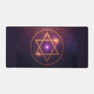 The Cosmic Star of Enlightened Balance Desk Mat