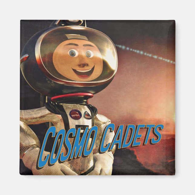 The Cosmo Show | "Cosmo Cadets" 2" Square Magnet (Front)