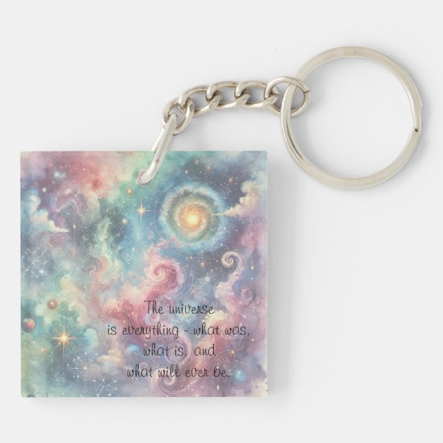 The Cosmos & Quote	 Keychain (Back)