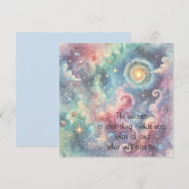 The Cosmos & Quote	 Note Card (Front/Back)
