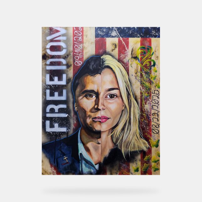 The Cost of Freedom - American Patriot Artwork Acrylic Sign (Front)