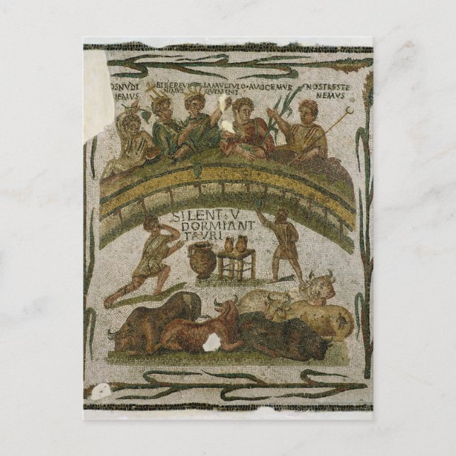 The Costume Banquet, from El-Jem  c.200-220 Postcard (Front)