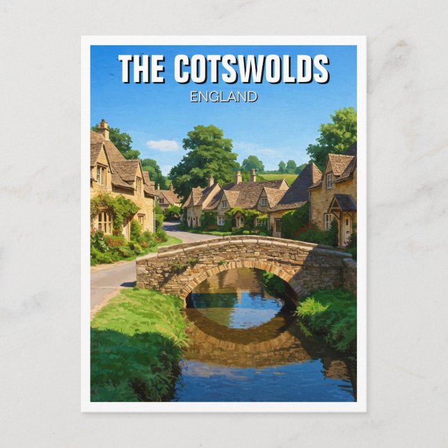 The Cotswolds England Travel Postcard (Front)