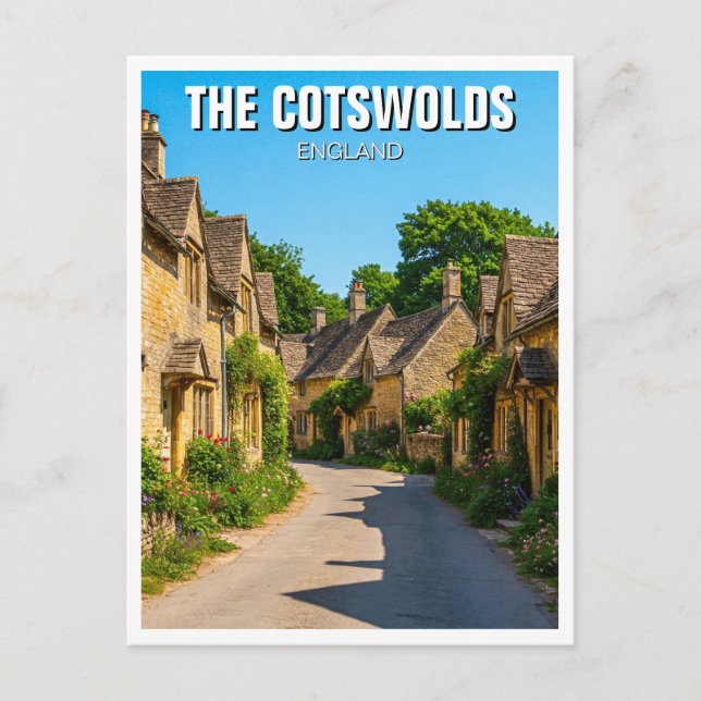 The Cotswolds England Travel Postcard (Front)