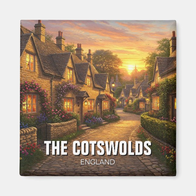 The Cotswolds Village Postcard Magnet (Front)