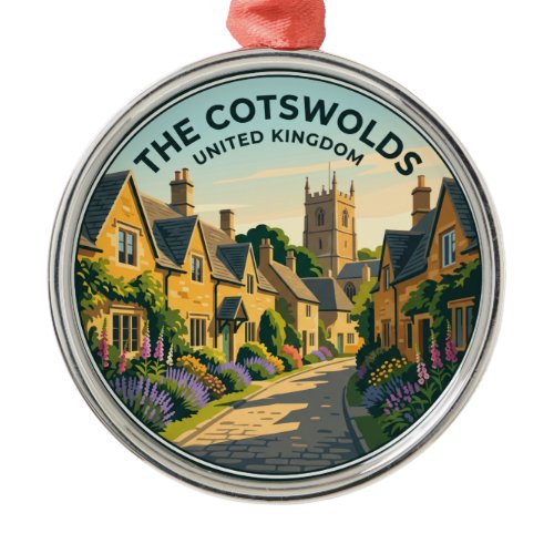 The Cotswolds Village United Kingdom Metal Ornament