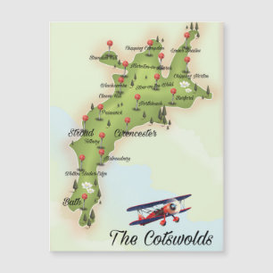 The Cotswolds Vintage Map