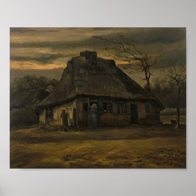 The Cottage, Van Gogh Fine Art Poster (Front)