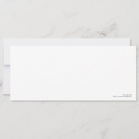 The Cotton Club flat card (Back)