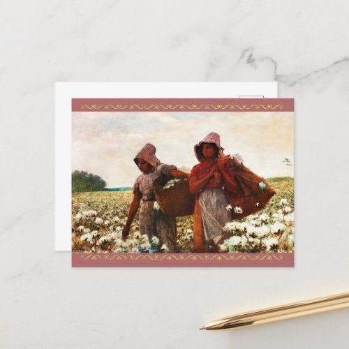 The Cotton Pickers by Winslow Homer  Postcard