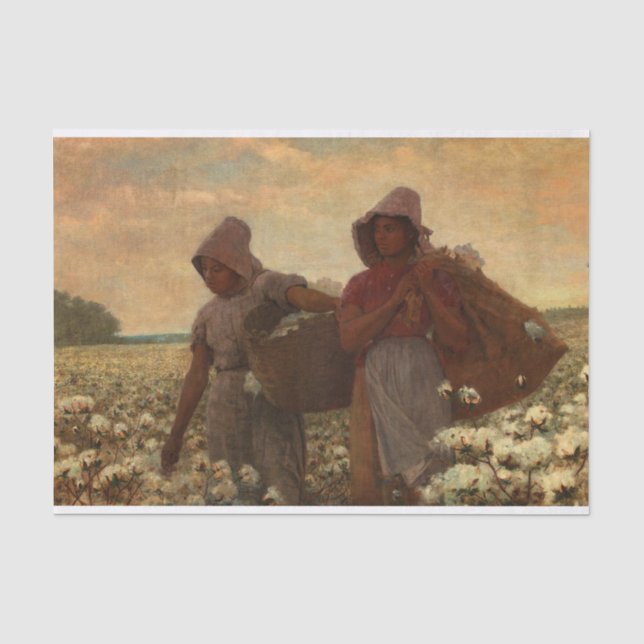 The Cotton Pickers by Winslow Homer Tissue Paper (Front)