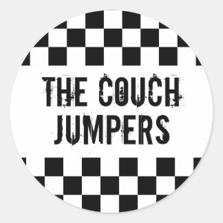 The Couch Jumpers round sticker