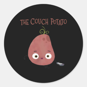 The Couch Potato Costume Tees  Classic Round Sticker