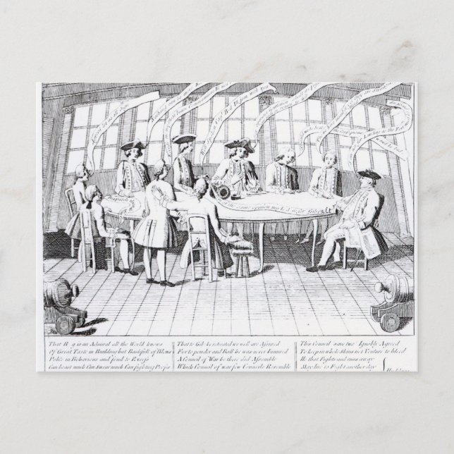 The Council of War in 1756 Postcard (Front)