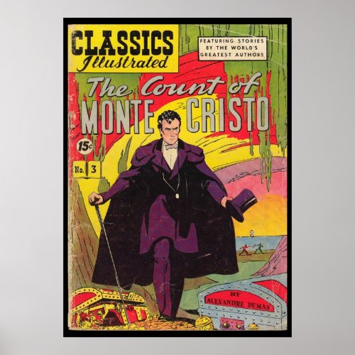 The Count of Monte Cristo Alexandre Dumas Comic Bo Poster
