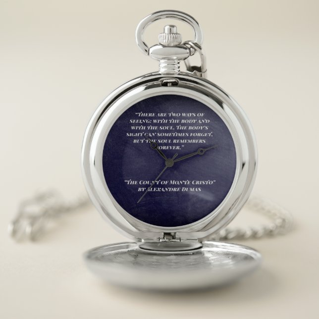 The Count of Monte Cristo Quote Pocket Watch (Inside)