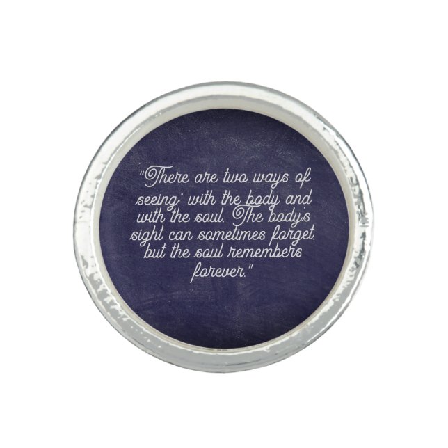 The Count of Monte Cristo Quote Ring (Front)
