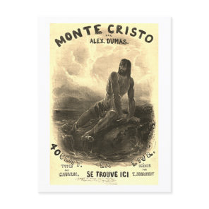 The Count of Monte Cristo - vintage  Postcard