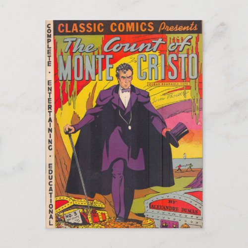 The Count of Monty Cristo Comic Postcard