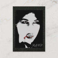 The Count Vampire Black RSVP Business Cards