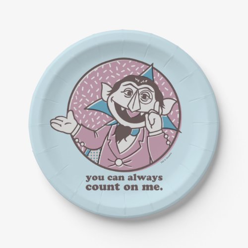 The Count  You Can Always Count On Me Paper Plates