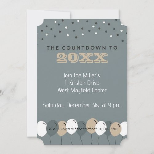 The Countdown New Years Eve Party Invitation