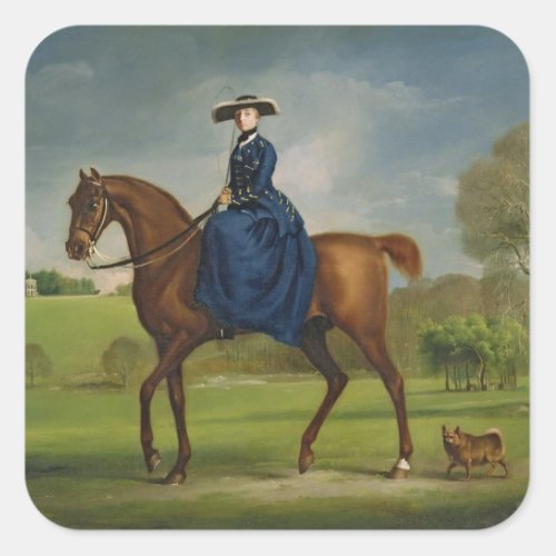 The Countess of Coningsby in the Costume of the Ch Square Sticker