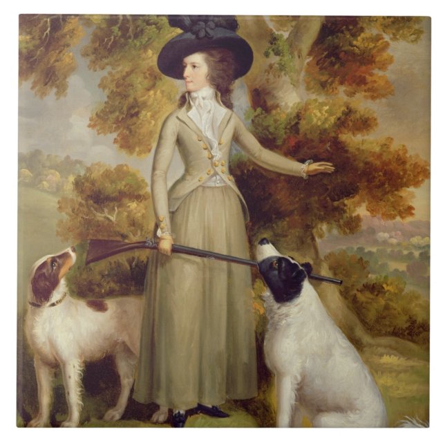 The Countess of Effingham with Gun and Shooting Do Tile (Front)