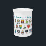 The Counties of Ireland Pitcher<br><div class="desc">The coats of arms for all 32 counties of Ireland wraps around this water pitcher.</div>