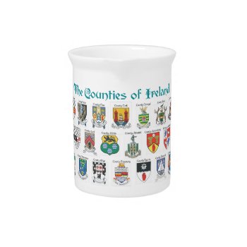 The Counties Of Ireland Pitcher by grandjatte at Zazzle