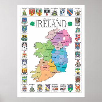 The Counties Of Ireland Poster by grandjatte at Zazzle