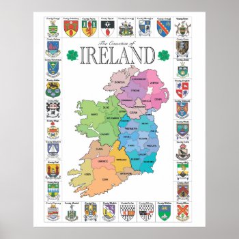 The Counties Of Ireland Poster by grandjatte at Zazzle
