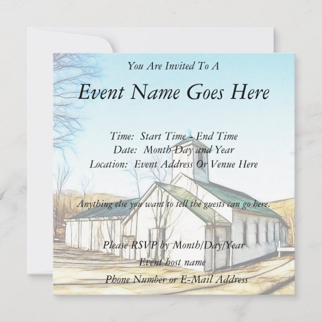 The Country Chapel Invitation (Front)