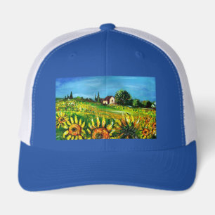 THE COUNTRYSIDE AND SUNFLOWERS IN TUSCANY