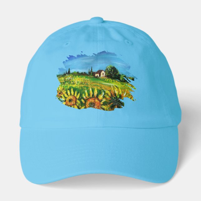 THE COUNTRYSIDE AND SUNFLOWERS IN TUSCANY HAT (Front)