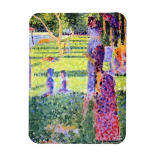 The Couple by Georges Seurat, Vintage Pointillism Magnet