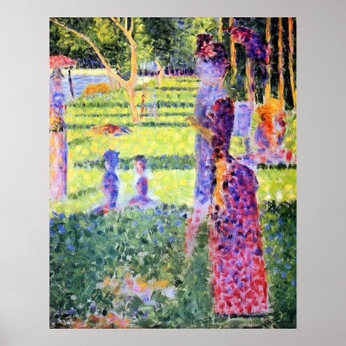 The Couple by Georges Seurat Vintage Pointillism Poster