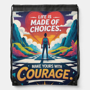 The courage drawstring bag