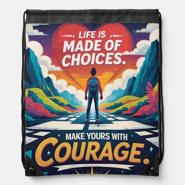 The courage drawstring bag (Front)