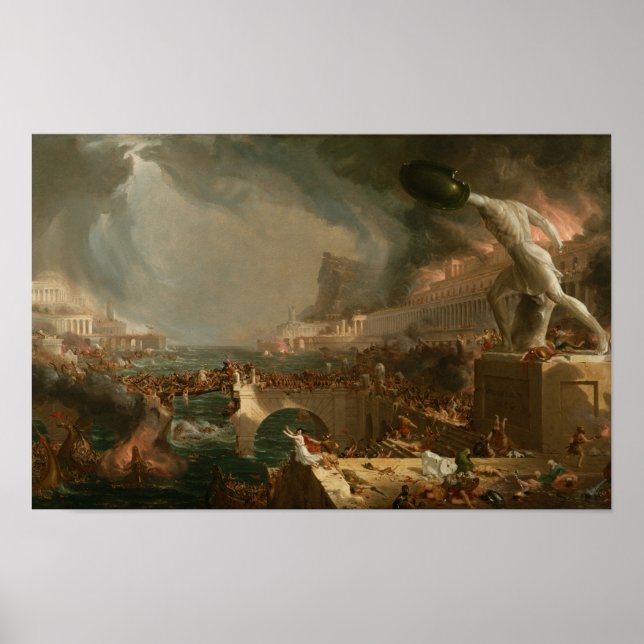 The Course of Empire: Destruction (1836) — Thomas  Poster (Front)