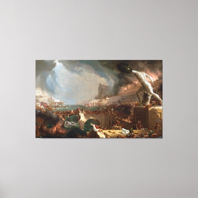 The Course of Empire: Destruction by Thomas Cole Canvas Print (Front)