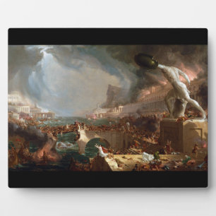 The Course of Empire: Destruction by Thomas Cole Plaque