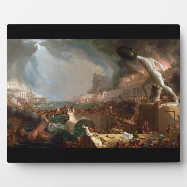 The Course of Empire: Destruction by Thomas Cole Plaque (Front)