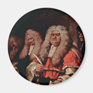 The Court By Hogarth, William (Best Quality) Magnet