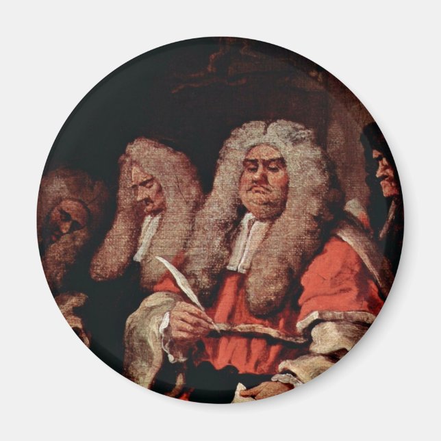 The Court By Hogarth, William (Best Quality) Magnet (Front)