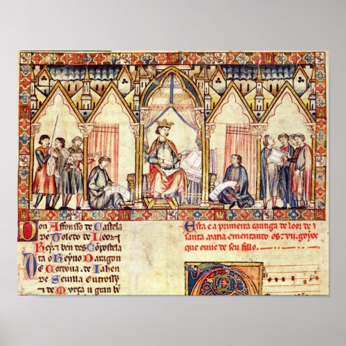 The court of Alfonso X  the Wise Poster