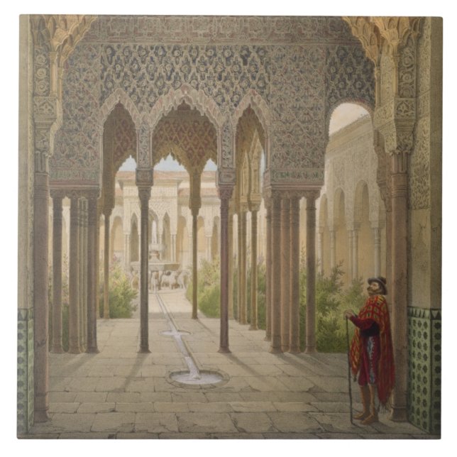 The Court of the Lions, the Alhambra, Granada, 185 Ceramic Tile (Front)